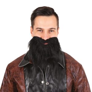 P'TIT CLOWN - Moustache et Barbe Raide de Déguisement - Adhésives - Faciles à Coller - Accessoires Déguisement Carnaval, Cosplay, Halloween, Fête Costumée, Soirée Déguisée