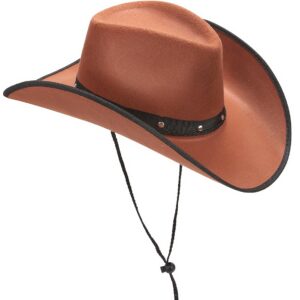 Boland – Chapeau de cowboy Wichita pour adultes avec jugulaire, chapeau western pour le carnaval, les festivals et les soirées costumées
