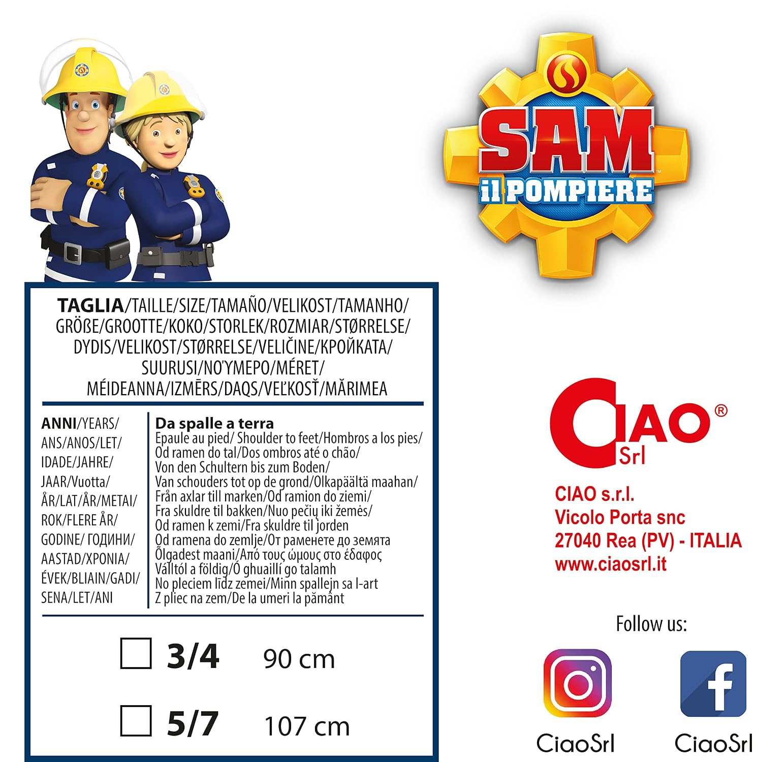 MATTEL/Fireman SAM — Déguisement garçon avec masque 3-4 ans – Image 3