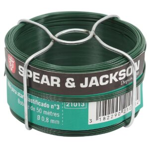Spear & Jackson Fil de Fer plastifié Vert n°3 50 m