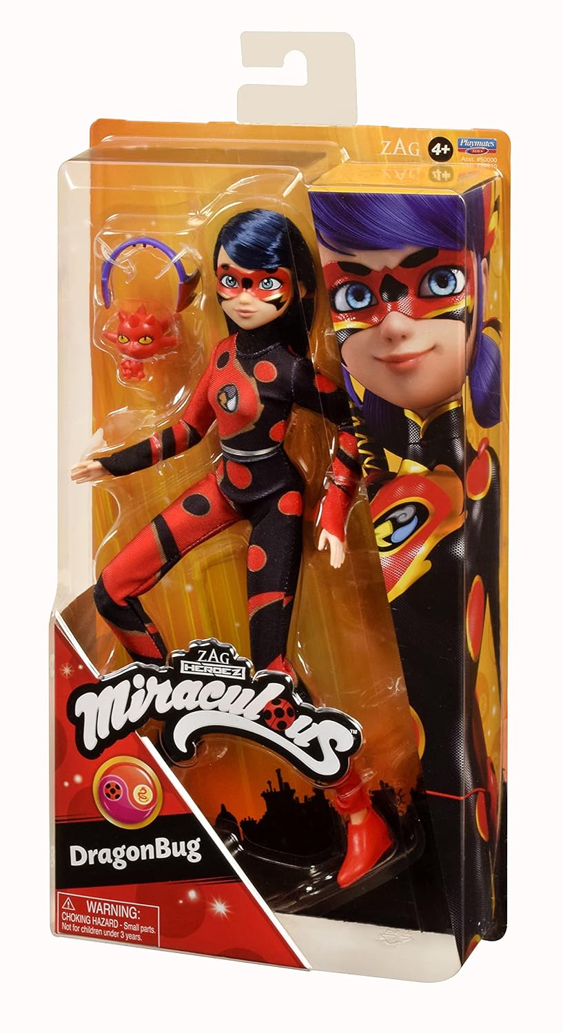 BANDAI Miraculous Ladybug — Poupée articulée Dragon Bug 26 cm – Image 4