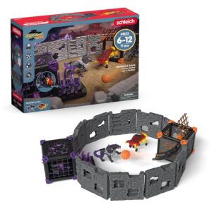 Schleich ELDRADOR Creatures | Battle Cave Arena : Lave vs. Ténèbres 42673 | Set avec 2 grottes, 2 Monstres & 2 Cristaux | Grottes empilables en arène | Jouet dès 7 Ans | 71 pièces