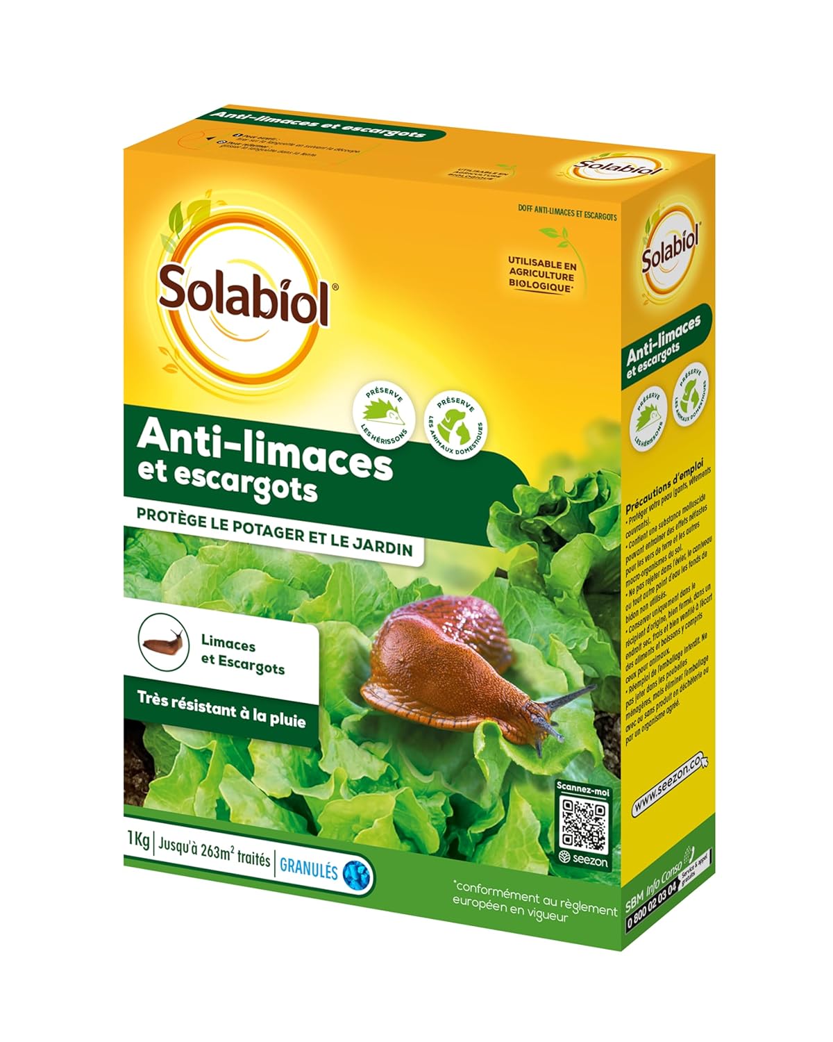 SOLABIOL — Anti-limaces & escargots granulés 1 kg