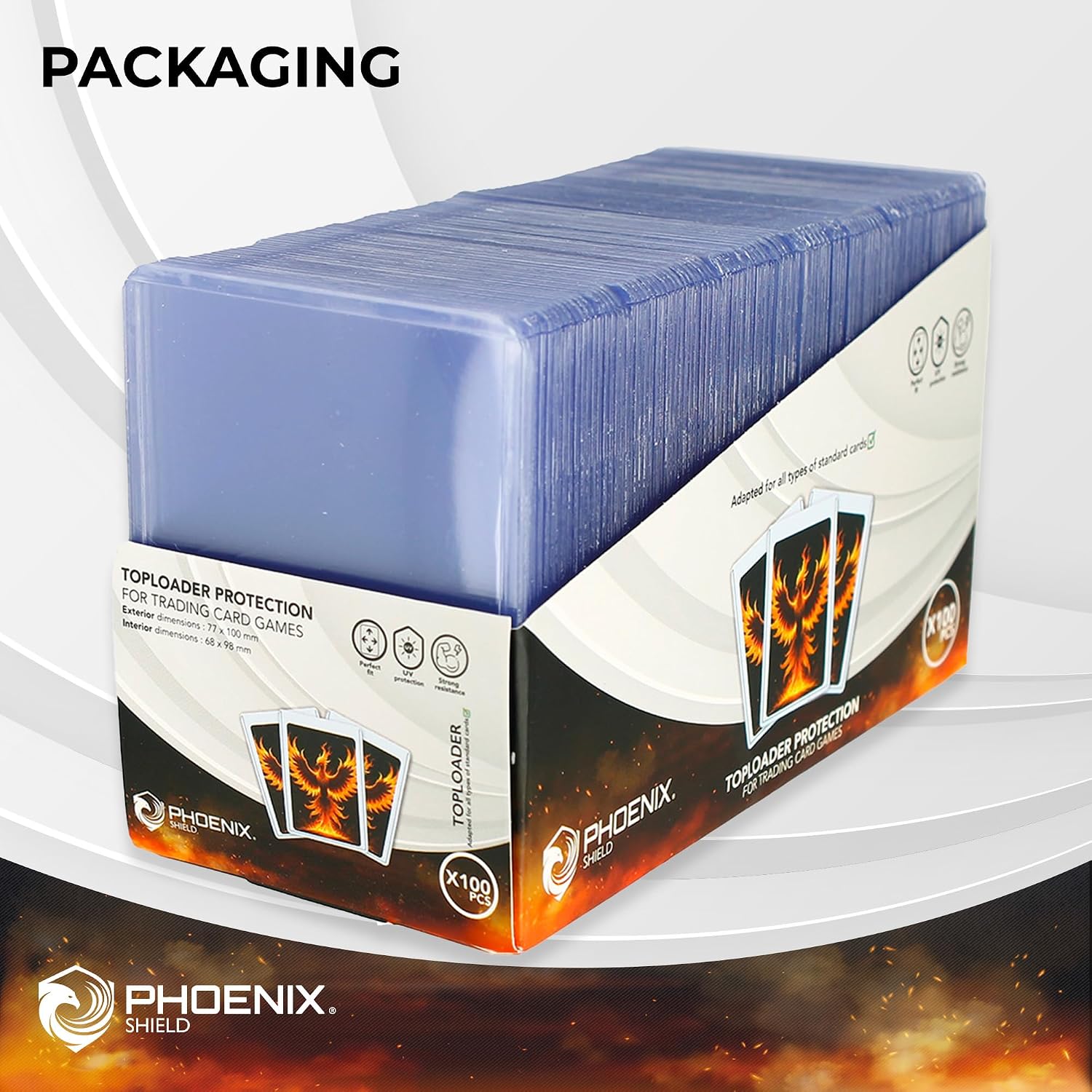 PHOENIX SHIELD — Toploaders x100 pour Cartes – Image 3