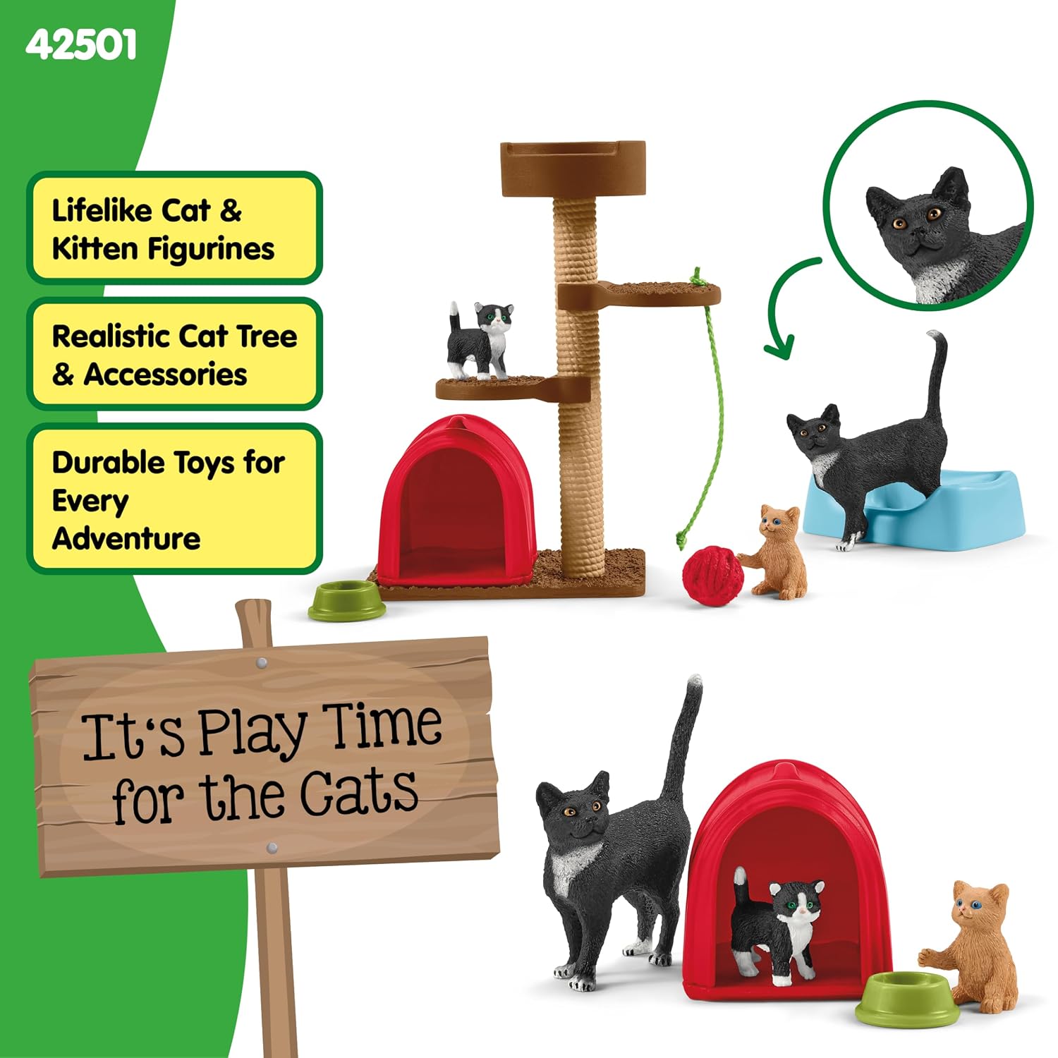 SCHLEICH — Playset Divertissement pour Chats Mignons – Image 3