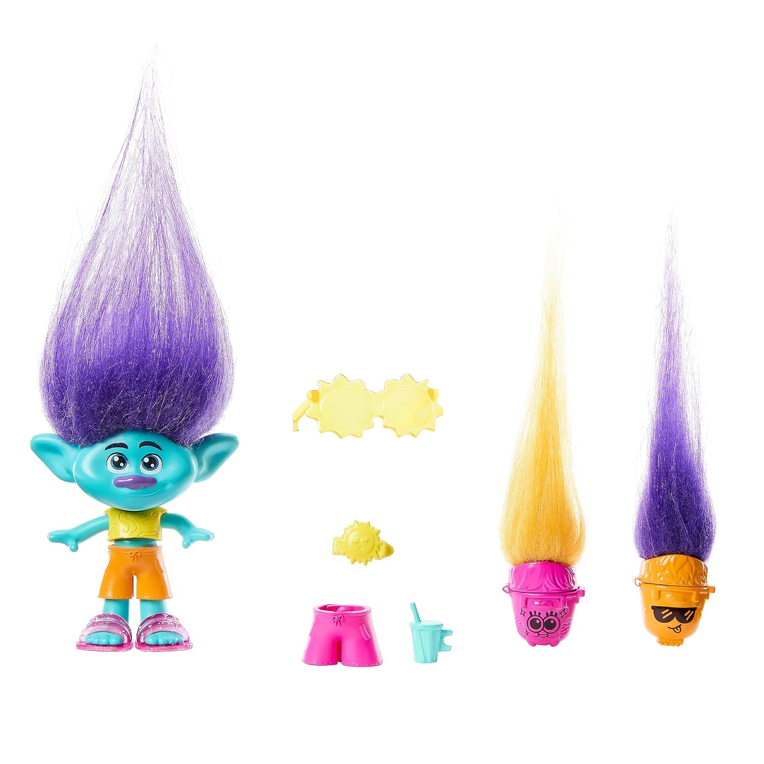 MATTEL Trolls 3 — Figurine Hair Pops Branche avec accessoires – Image 4