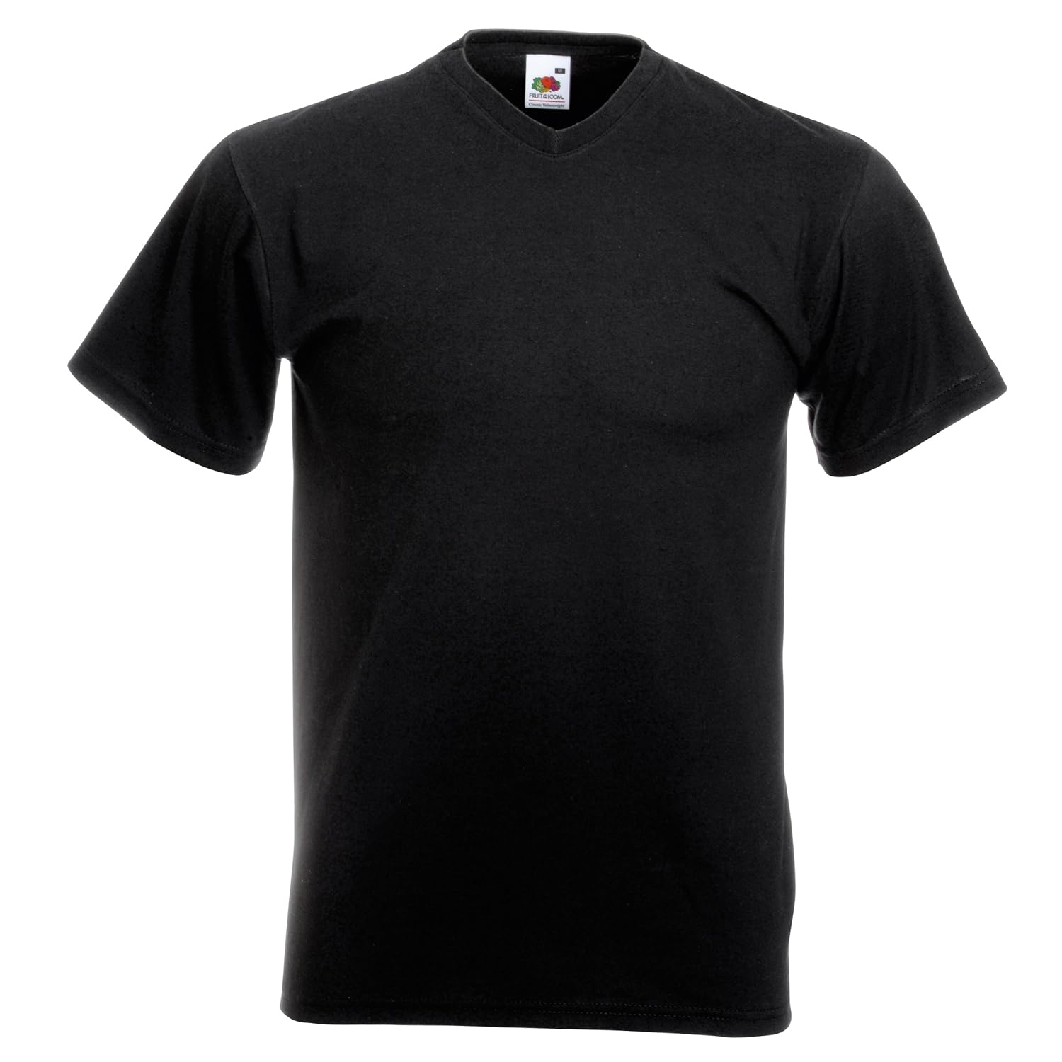 Fruit of the Loom T-Shirt à Manches Courtes et col en V pour Homme (5XL) (Noir)