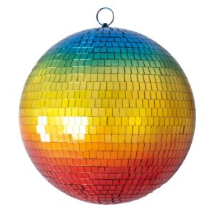 P'tit Clown - Boule à Facettes - Ø 30 cm - Indispensable pour Vos Soirées Disco ! - Polystyrène (Arc-en-Ciel)