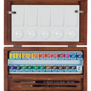 Alternative view of VAN GOGH — Set aquarelle en boîte bois 24 demi-plats + 3 accessoires