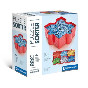 Clementoni | Trieur Puzzle | 6 Boîtes Empilables pour Tri Pièces Puzzle | Organisateur Compact Jusqu'à 1000 Pièces | Idée Cadeau Famille, Voyage, Loisirs