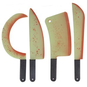 P'TIT CLOWN - 55000 - Fausse Arme Sanglante - Phosphorescente - Accessoire Déguisement Halloween, Cosplay, Carnaval, Fête Costumée - Modèle Aléatoire