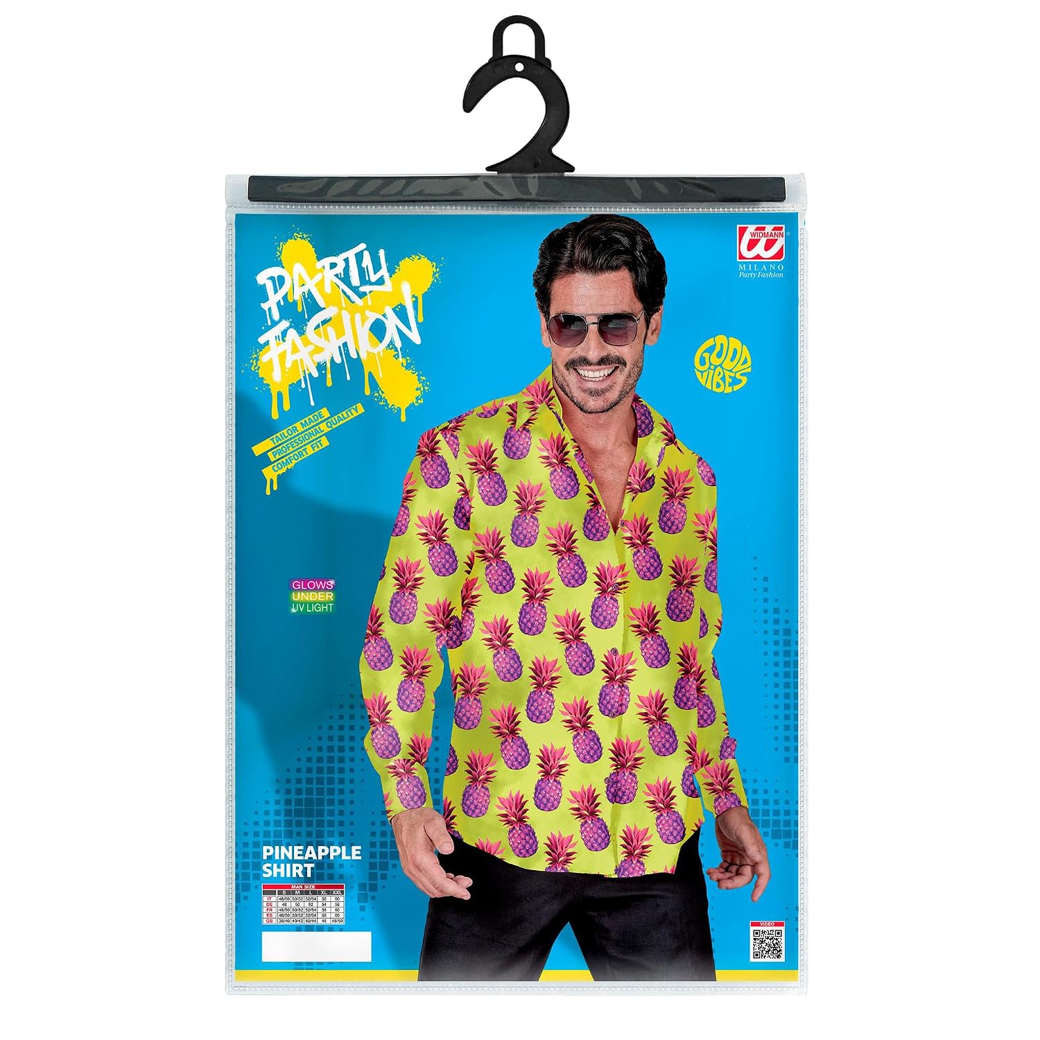 W WIDMANN MILANO Party Fashion — Chemise homme S/M jaune fluo – Image 4