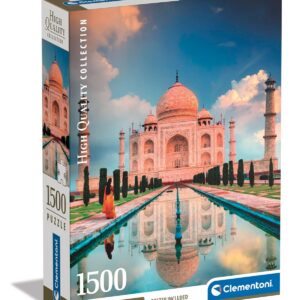 Clementoni | Puzzle Taj Mahal 1500 Pièces pour Adultes | 59,2 x 84,3 cm | Poster Inclus | Activité Calme et Détente Visuelle | Paysage Monument Architecture | Jeu de Société | Concentration