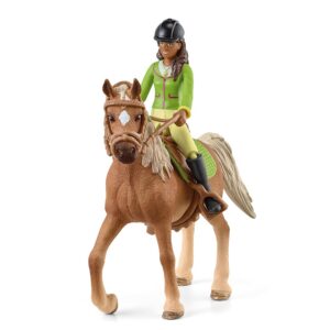 Schleich 42542 Cavalière Sarah et Mystery, dès 5 Ans, Horse Club - Coffret, 15.1 x 7.9 x 18 cm