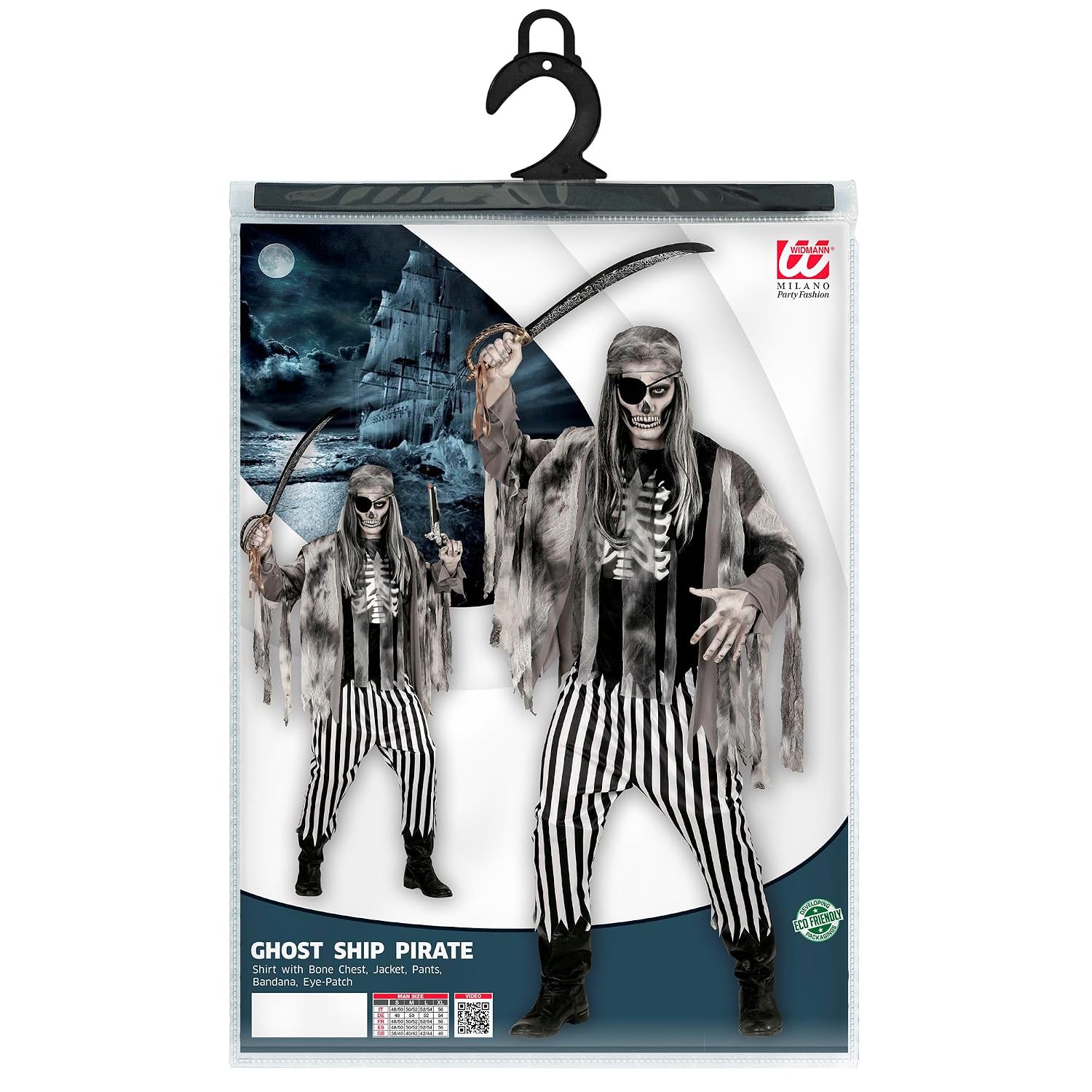 W WIDMANN MILANO Party Fashion — Costume pirate fantôme M – Image 3