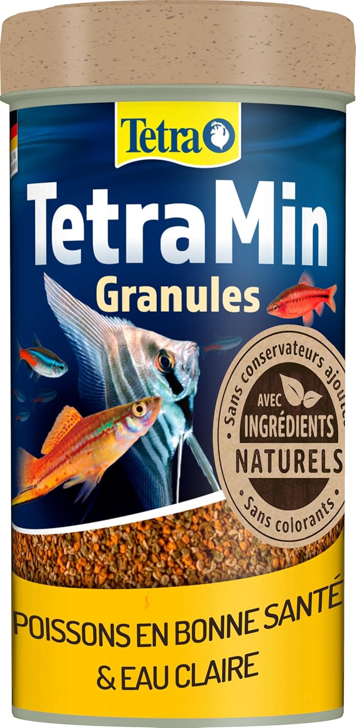 TetraMin Granules Nutri Evolution - Aliment Complet en Granules aux Ingrédients Naturels pour Poissons Tropicaux – Recette améliorée Sans conservateurs ajoutés Sans colorants - Boîte PET recyclé - 1 L