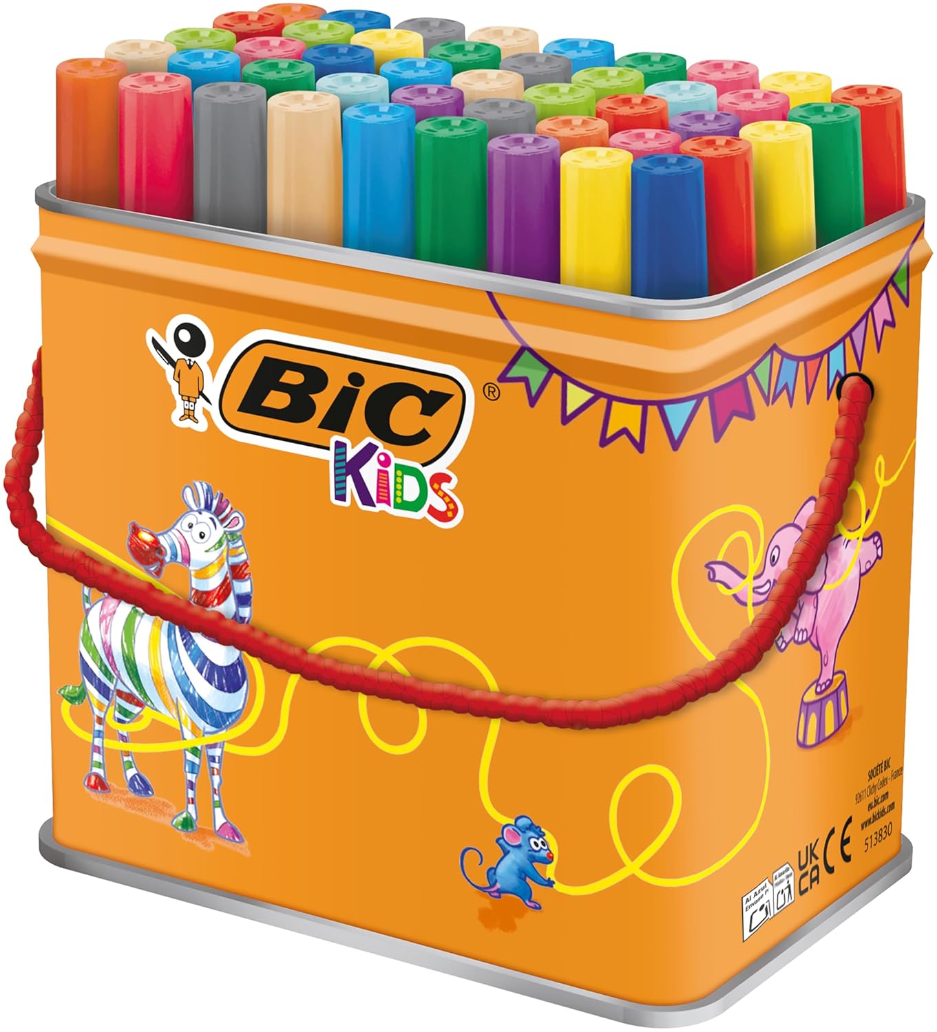 BIC Kids Visacolor XL — Pot de 48 Feutres Lavables