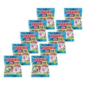HARIBO - Asti PIK - Bonbons Piquants - Bi-Goûts - Sans Colorants Artificiels - Sachets - 10 x 100 g