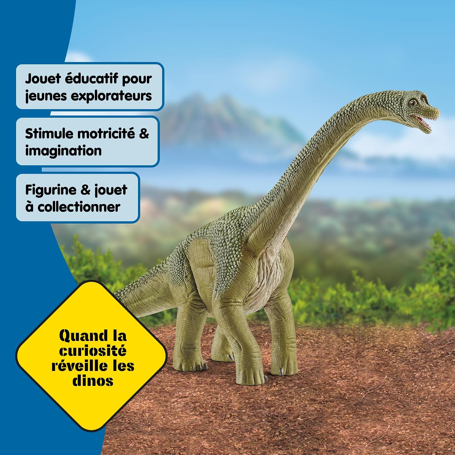 SCHLEICH — Figurine Brachiosaure verte détaillée – Image 3