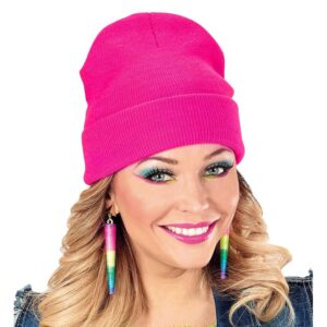 Alternative view of W WIDMANN MILANO — Bonnet adulte tricoté rose fluo