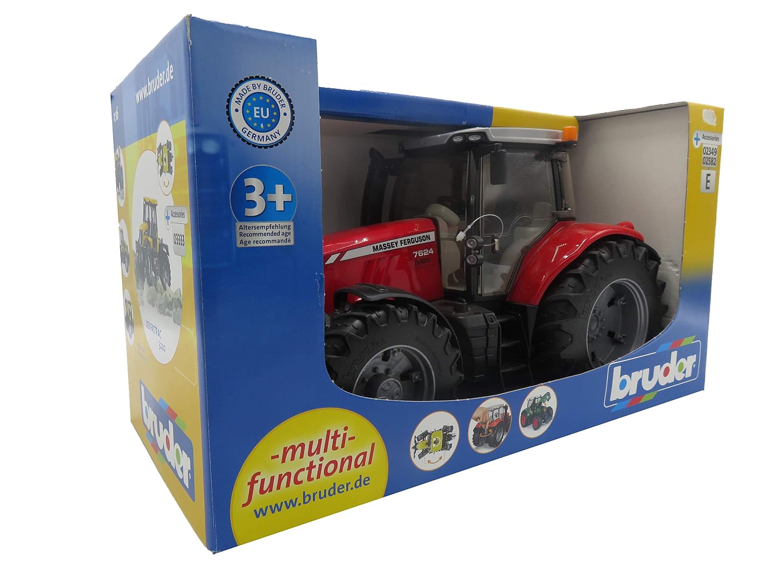 BRUDER Massey Ferguson 7624 — Tracteur pour Enfants Rouge – Image 5