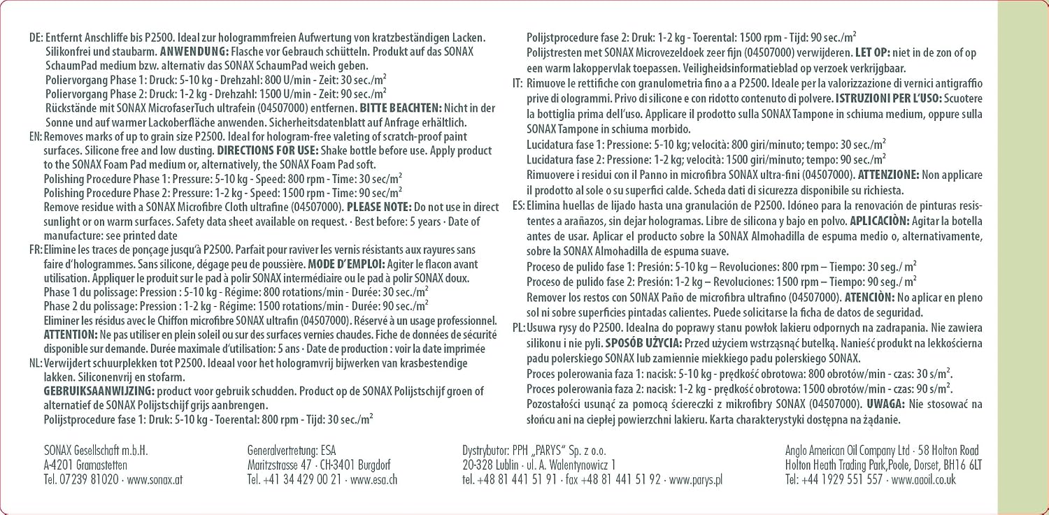 SONAX PROFILINE NP 03-06 — Polish 250 ml – Image 2