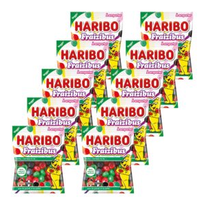 HARIBO - Fraizibus - Bonbons Aux Fruits Rouges - Sans Colorants Artificiels & Sans Gélatine - Sachets - 10 x 100 g