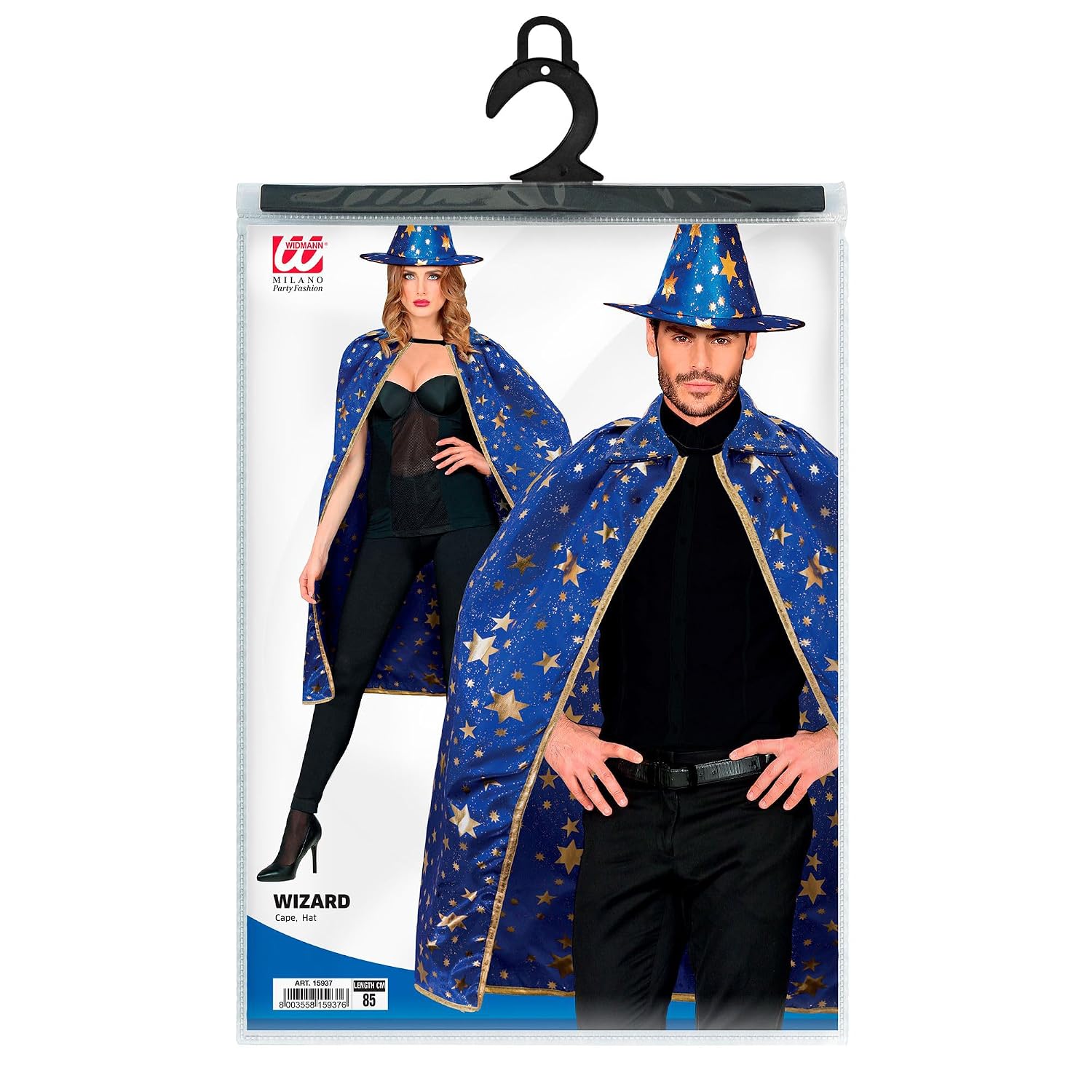 W WIDMANN MILANO — Costume de magicien adulte avec cape 85 cm – Image 3