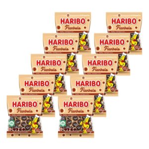 HARIBO - Flanbolo Caramel - Bonbons Sans Colorants Artificiels - Sachets - 10 x 100 g
