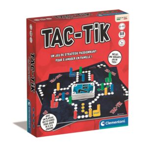 Clementoni Tac-TIK - Jeu DE SOCIÉTÉ Stratégie Familial dès 8 Ans | Pions et Cartes Tactiques | Amusement Garanti de 2 à 6 Joueurs pour des Parties Riches en Rebondissements et Réflexion