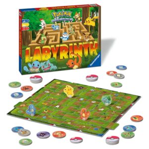 Ravensburger - Labyrinthe Pokémon Jeu de Société - Jeu Labyrinthe Pokémon - Famille - 2-4 Joueurs dès 7 Ans - Pikachu Bulbizarre Salamèche Carapuce - 26949