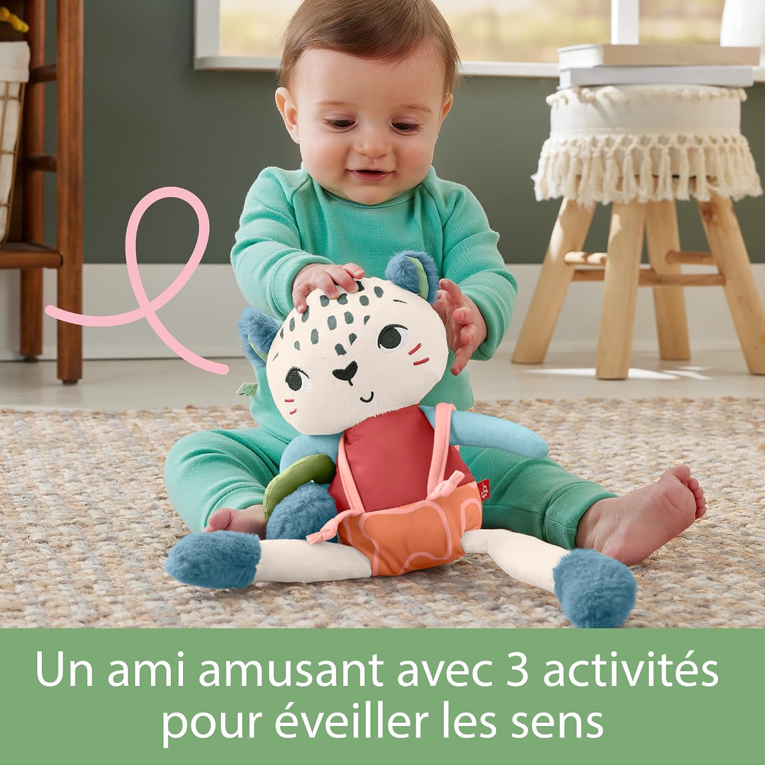 FISHER-PRICE — Peluche Léopard des Neiges d'Activités Bébé – Image 2