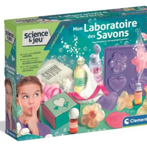 Clementoni | Mon Laboratoire des Savons pour Enfants 8 Ans+ | Kit Scientifique Chimie Cosmétique Ludique | Crée des Produits d’Hygiène Parfumés et Colorés | Loisir Créatif | Activité Manuelle Enfant