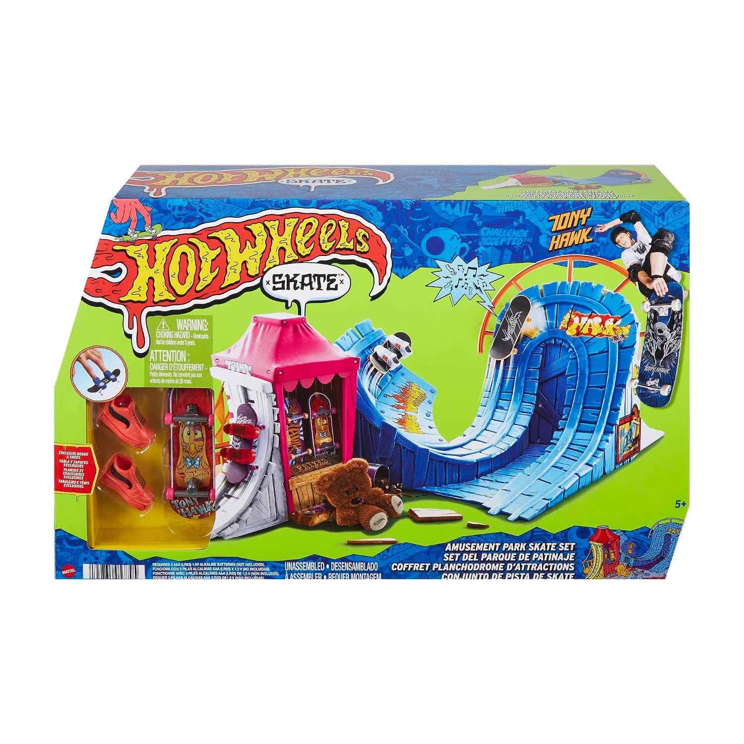 HOT WHEELS Skate — Coffret Skatepark avec Fingerboard et Chaussures – Image 5