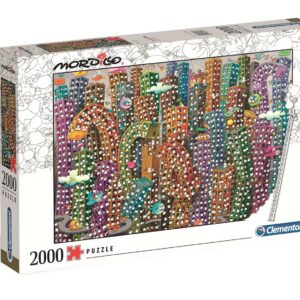 Clementoni | Puzzle Mordillo The Jungle 2000 Pièces pour Adultes 14 Ans+ | 97,5 x 66,8 cm | Carton Recyclé | Illustrations Humoristiques | Jeu de Societé Calme | Ideé Cadeau