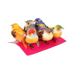 Artemio 13001005 Lot de 6 Oiseaux Multicolores sur Pince, 5 cm x 6 cm x 2,5 cm