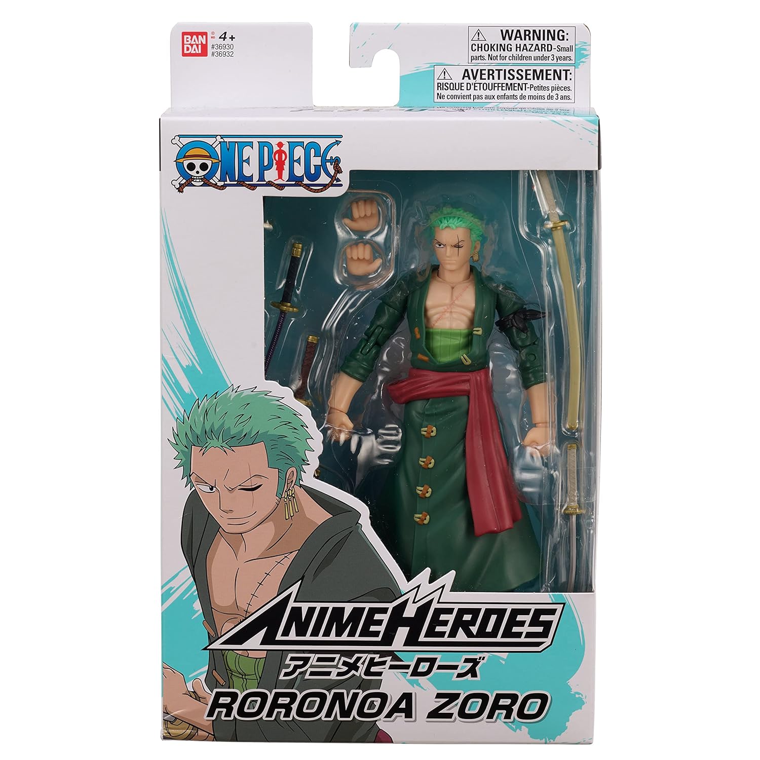 Bandai - Anime Heroes - One Piece - Figurine Anime heroes 17 cm - Roronoa Zoro - 36932 – Image 7
