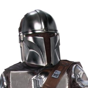 RUBIE'S Star Wars Officiel - Masque MANDALORIAN pour Enfants - Taille Unique- Accessoire pour Compléter le Déguisement - Masque en PVC Blanc et Noir avec Attache Élastique - Carnaval