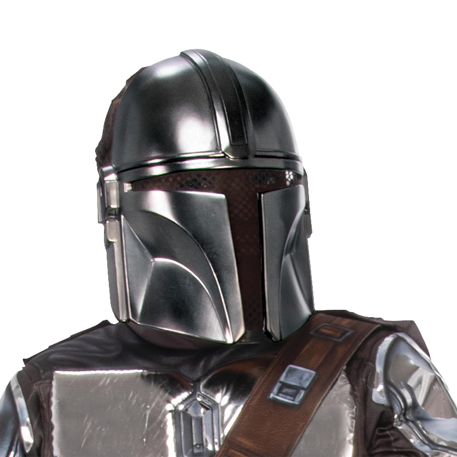 RUBIE'S Star Wars Officiel - Masque MANDALORIAN pour Enfants - Taille Unique- Accessoire pour Compléter le Déguisement - Masque en PVC Blanc et Noir avec Attache Élastique - Carnaval