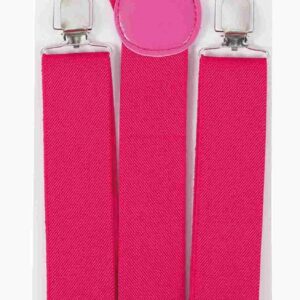 P'tit Clown - 56006 - Bretelles Réglables avec Clips - Largeur 3.5 cm - Unisexe - Pour Carnaval, Cosplay, Halloween, Fêtes Costumées, Soirées à Thèmes - Rose