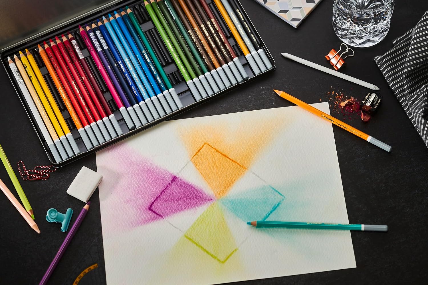 STABILO CarbOthello — Boîte métal x12 crayons pastel – Image 5