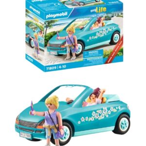 Playmobil | My Life | Aventure en Cabriolet | Voiture Jouet pour Enfants dès 4 Ans | Véhicule avec Figurines & Accessoires | Jouet éducatif | 71809