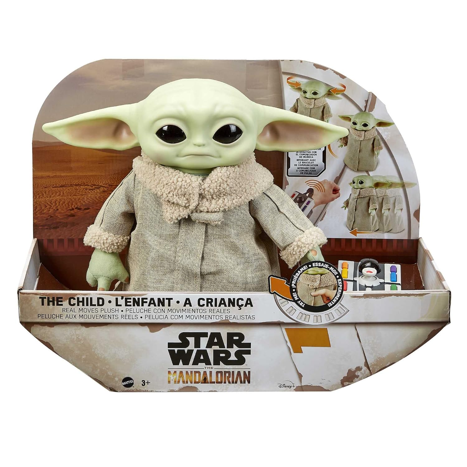 MATTEL Disney Star Wars — Peluche animée Bébé Yoda 28 cm – Image 5