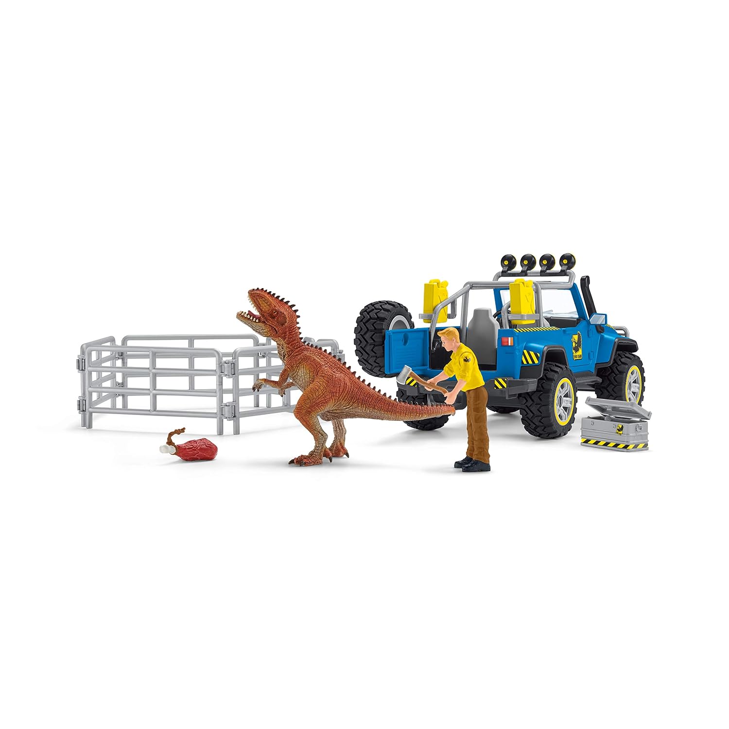 SCHLEICH — Voiture tout-terrain avec avant-poste dino – Image 6