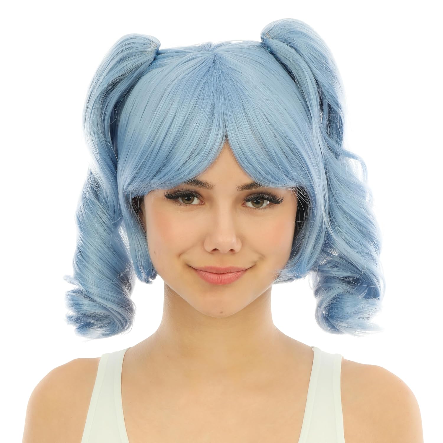 P'TIT CLOWN — Perruque Manga Femme à Couettes Détachables – Image 4