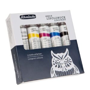 SCHMINCKE Aqua-Linogravure — Set d’impression linoléum 5 x 20 ml