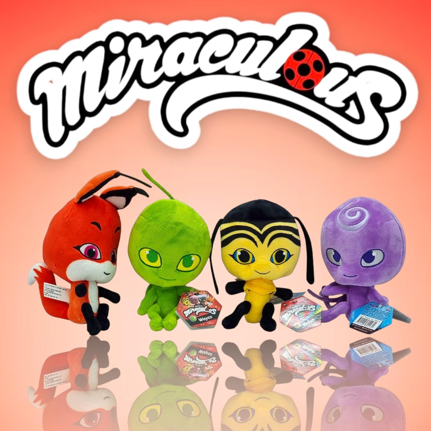 BANDAI Miraculous Ladybug — Peluche Tikki 15 cm – Image 7