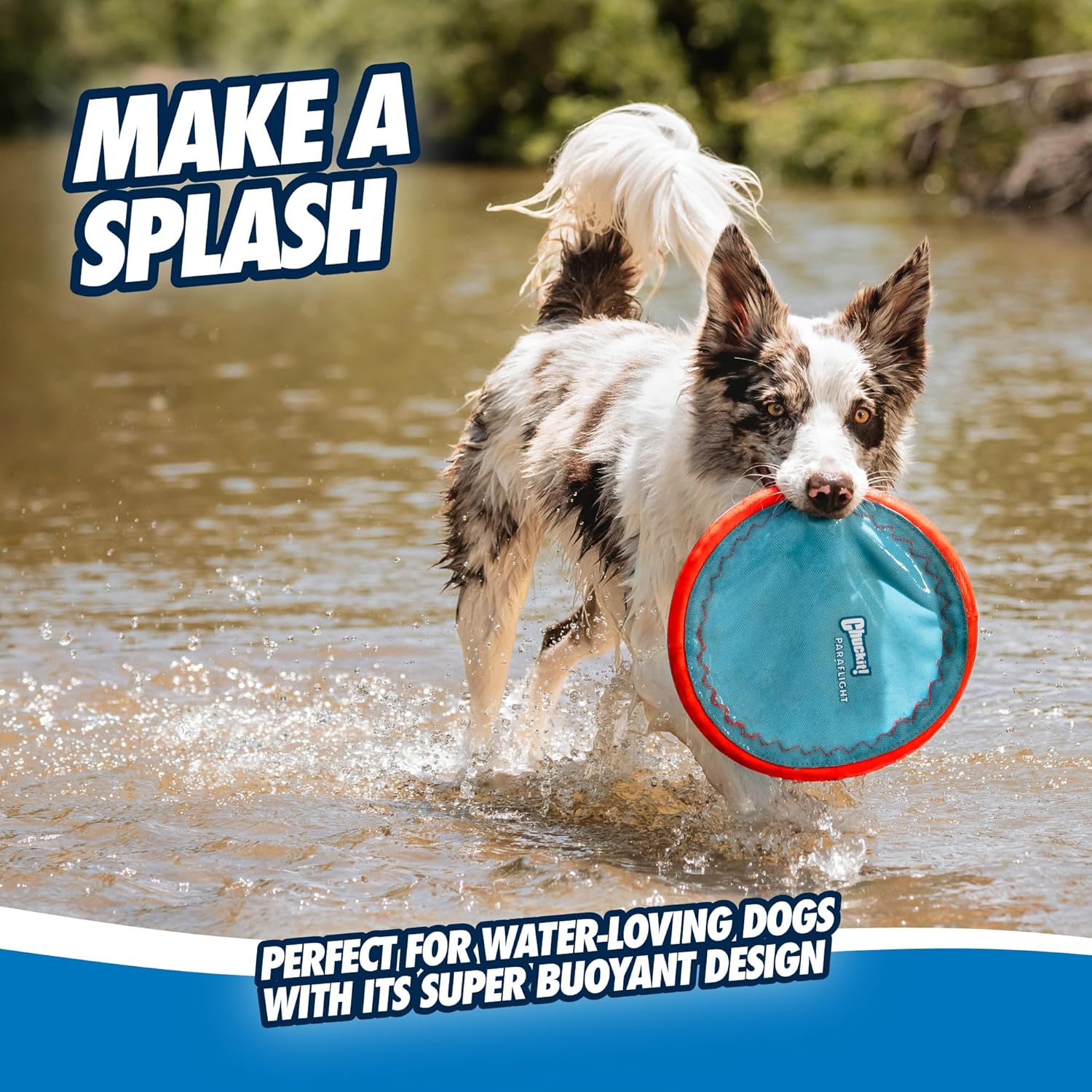 CHUCKIT Paraflight — Jouet pour Chien L Bleu/Orange – Image 4