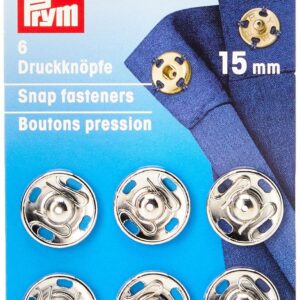 Prym Pym Sew-on Snap Silver (15 mm) Fastenners en Laiton - 1 unité