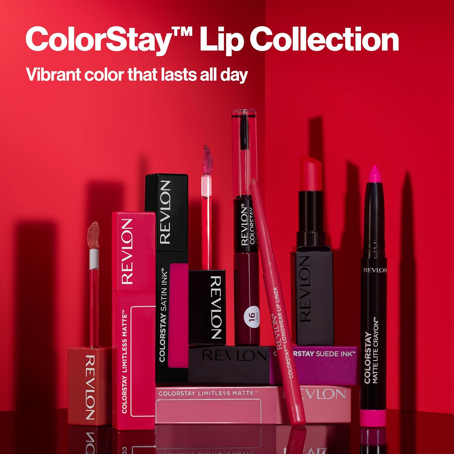 REVLON ColorStay Overtime — Rouge à lèvres liquide 260 Prune – Image 7